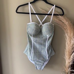 Tori Burch corset vintage inspired one piece🌴🌴